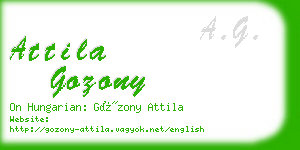 attila gozony business card